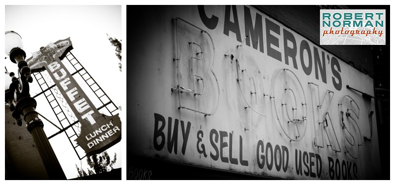 portland-oregon-photos-downtown-signage-Camerons-bookstore